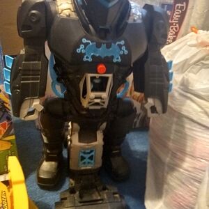 Black and Blue Robot Toy